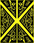Bold Yellow Geometric Tribal Rug