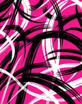 Vibrant Pink Brushstroke Overlay Rug