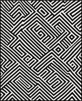 Geometric Black White Maze Rug