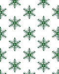 Forest Green Snowflake Symmetry Rug