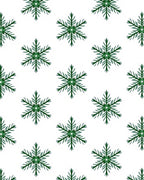 Forest Green Snowflake Symmetry Rug