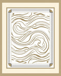 Golden Swirl Abstract Organic Rug