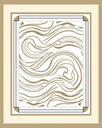 Golden Swirl Abstract Organic Rug