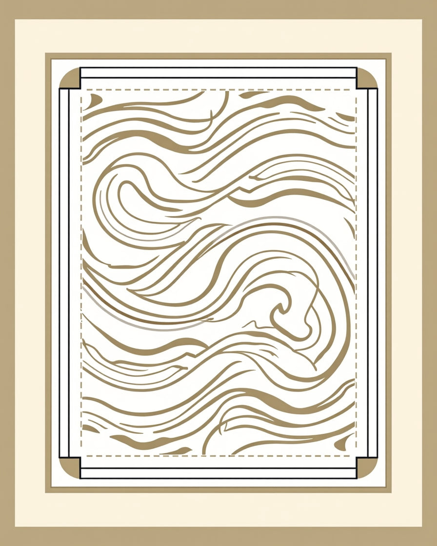 Golden Swirl Abstract Organic Rug