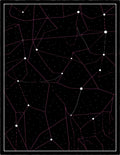 Black Cosmic Connect The Dots Rug