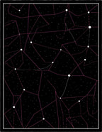 Black Cosmic Connect The Dots Rug
