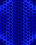 Electric Blue Hexagonal Grid Rug