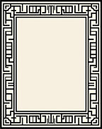 Black Ivory Geometric Frame Rug