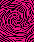 Hot Pink Black Zebra Swirl Rug
