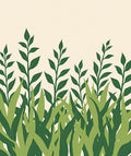 Verdant Green Leafery Field Rug