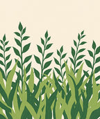 Verdant Green Leafery Field Rug