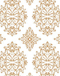 Golden Rococo Scroll Medallion Repeat Rug