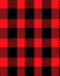 Bold Red Black Checkered Plaid Square Rug