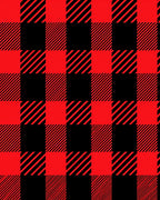 Bold Red Black Checkered Plaid Square Rug