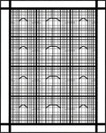 Black White Grid Arch Motif Rug