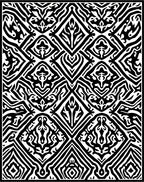 Monochromatic Bold Tribal Diamond Rug
