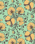 Golden Petal Vine Serenity Rug