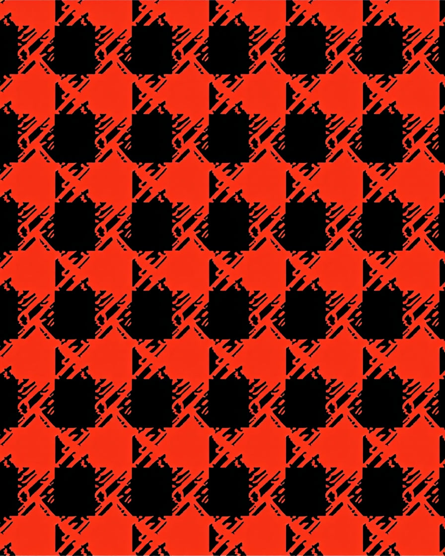 Rustic Red Black Buffalo Check Rug