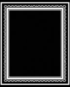 Black White Geometric Wavy Border Rug