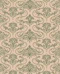 Green Orchid Art Nouveau Swirls Rug