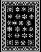 Winter Wonderland Snowflake Collection Rug