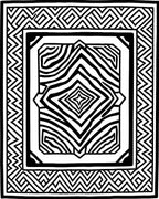 Monochrome Geometric Zebra Diamond Rug