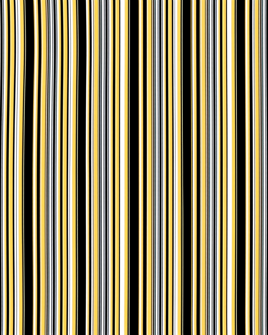 Bold Yellow Black White Stripe Rug