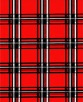 Crimson Plaid Linework Square Rug