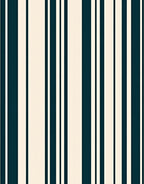 Deep Teal Cream Striped Vertical Harmony Rug