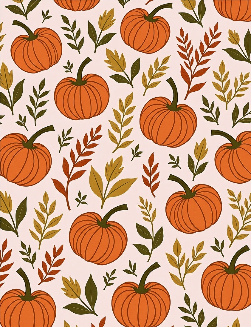 Autumn Orange Pumpkin Foliage Rug