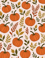 Autumn Orange Pumpkin Foliage Rug