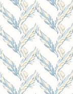 Soft Blue Feathered Whimsical Repeat Rug