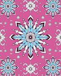 Pink Snowflake Mandala Medallion Rug