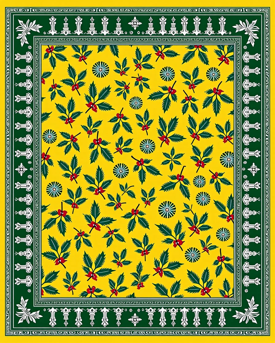 Golden Yellow Holly Berry Rug