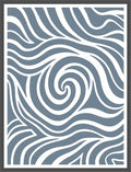 Blue Swirl Abstract Wave Rug