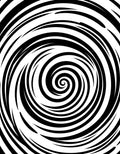 Monochromatic Black Swirl Hypnosis Rug