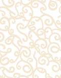 Cream Swirl Abstract Vine Rug
