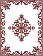 Deep Red Ornate Floral Medallion Rug