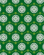 Emerald White Snowflake Garland Rug