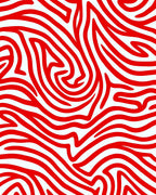 Bold Red Abstract Swirl Rug