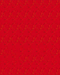 Crimson Outline Human Figure Repeating Pattern Rug