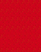 Crimson Outline Human Figure Repeating Pattern Rug