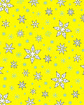 Bright Yellow Snowflakes Scattered Design Rug
