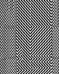 Sharp Black White Geometric Maze Rug