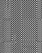 Sharp Black White Geometric Maze Rug