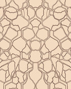Abstract Stone Fragment Outline Rug