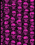 Hot Pink Skull Black Triangle Statement Rug