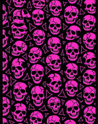 Hot Pink Skull Black Triangle Statement Rug
