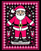Vibrant Pink Santa Claus Folklore Rug