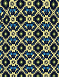 Navajo Inspired Blue Yellow Kaleido Rug
